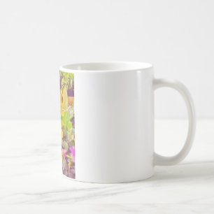 Caneca De Café Lindas orquídeas de outono amarelas