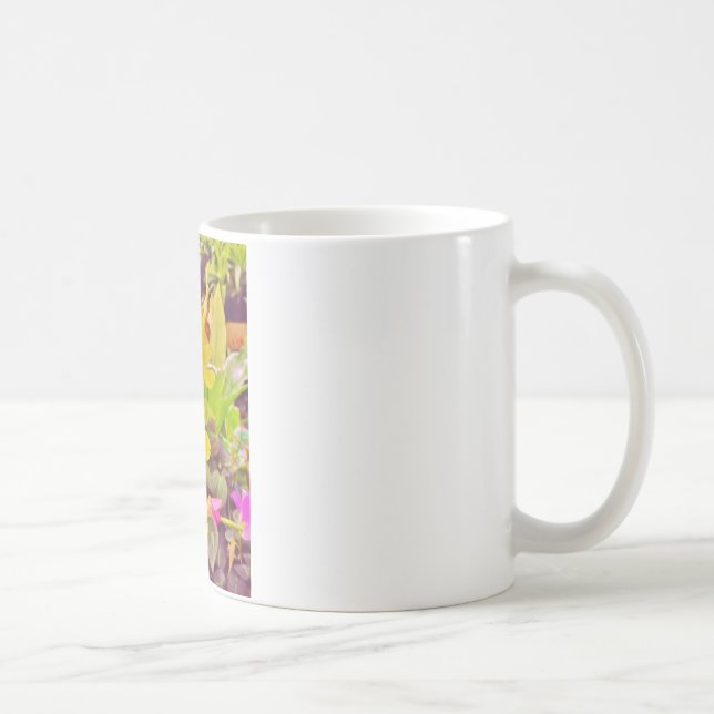 Caneca De Café Lindas orquídeas de outono amarelas (Direita)