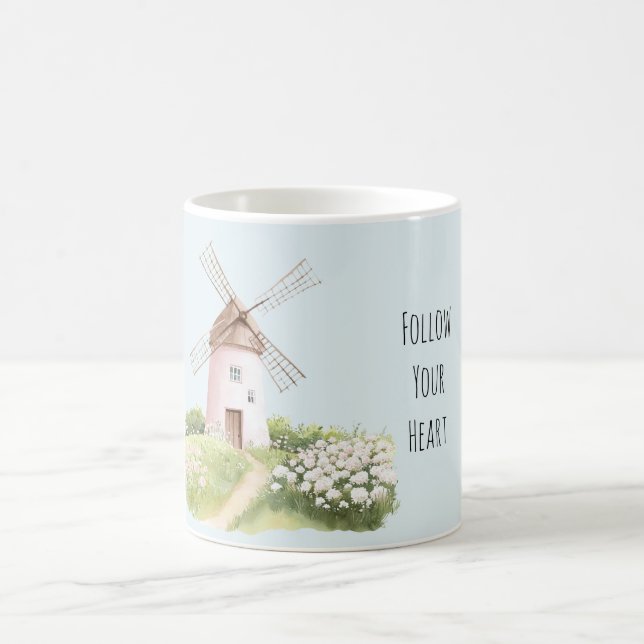 Caneca De Café Lindas Ovelhas Rosadas Flores Rosas (Centro)