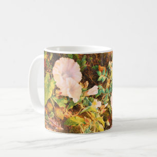 Caneca De Café Lindas petúnias vintage pintura floral de flores
