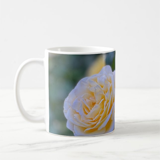Caneca De Café Lindas Rosas Amarelas Luzes (Esquerda)