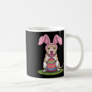 Caneca De Café Lindíssimo Pitbull de Coelho de Páscoa Abraço Ovos