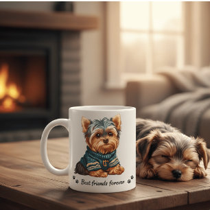 Caneca De Café Lindíssimo Yorkshire Terrier Melhores Amigos Para 