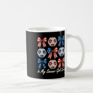 Caneca De Café Lindo Arco de Coquete de Menina de Futebol Retrô p