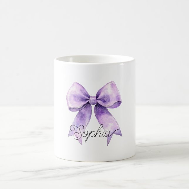 Caneca De Café Lindo Arco Roxo Personalizado Nome (Centro)