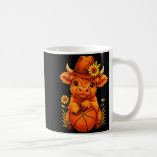 Caneca De Café Lindo bezerro de basquete de boi das terras altas