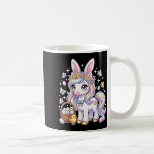 Caneca De Café Lindo Coelho Unicórnio de Páscoa Fantasia Caça aos