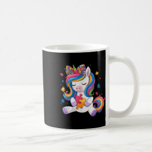 Caneca De Café Lindo Conhecimento do Autismo Menina Criança Laço