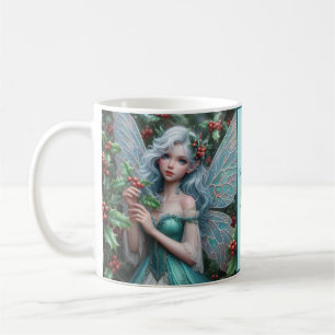 Caneca De Café Lindo Fada de dezembro em Holly