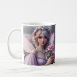 Caneca De Café Lindo Fada de Junho em Rosas