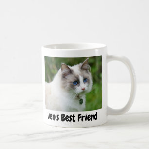 Caneca De Café Lindo Gatinho de Olhos Azuis
