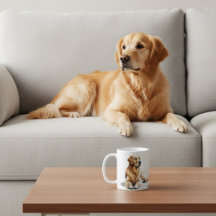 Lindo Golden Retriever Aquarela