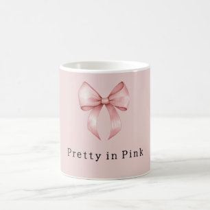 Caneca De Café Lindo Laço Rosa de Menina
