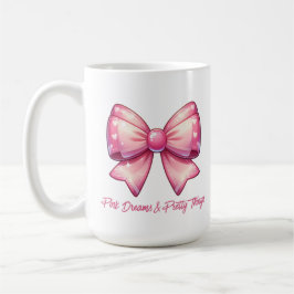 Caneca De Café Lindo Laço Rosa - Sonhos Cor-de-Rosa & Coisas Boni