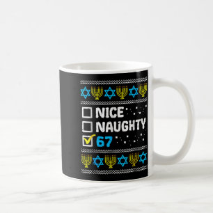 Caneca De Café Lindo Malicioso 67 Seis Sete Suéter Feio Hanukkah
