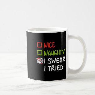 Caneca De Café Lindo Malvado Juro Que Tentei Piada De Natal Pijam