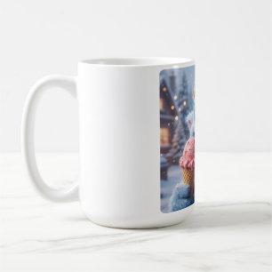 Caneca De Café Lindo Monstro Azul Fofo de Inverno Sorvete Café M
