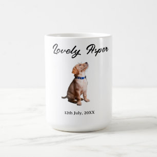 Caneca De Café lindo nome de estimação data foto bar bebidas por 