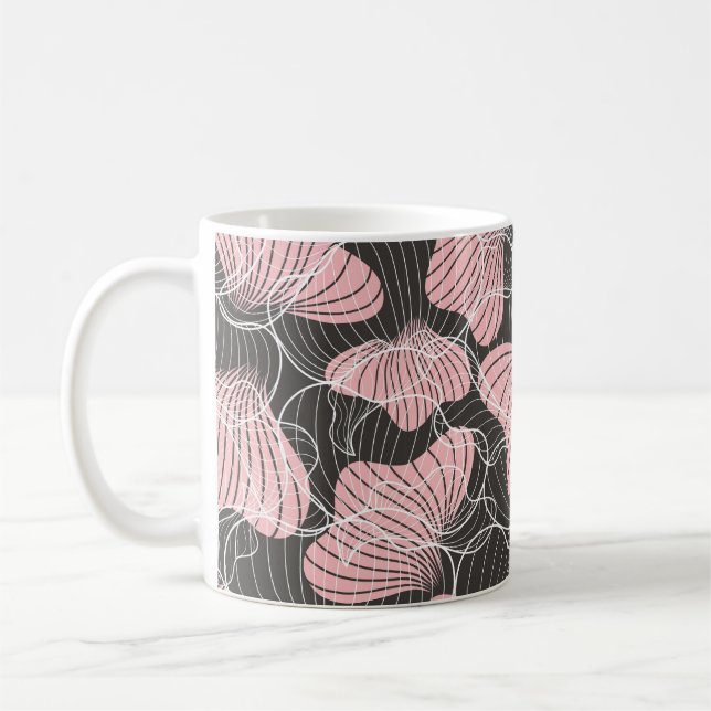 Caneca De Café Lindo padrão abstrato ininterrupto colorido. Verso (Esquerda)