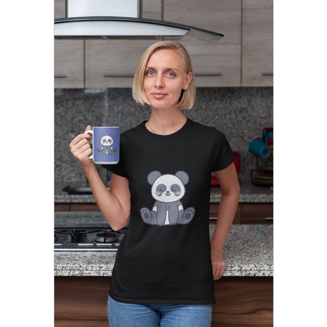 Caneca De Café Lindo Panda Fofo Sentado - Design Adorável (Criador carregado)