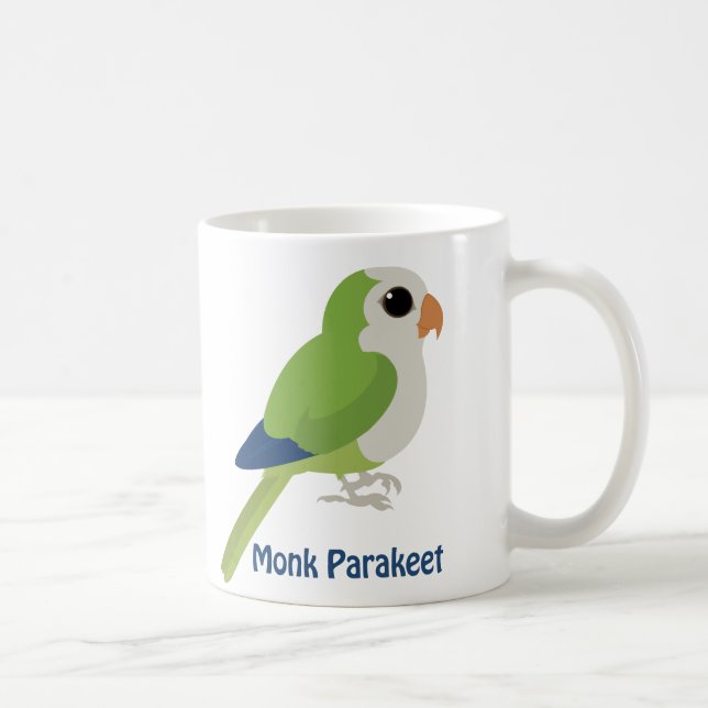 Caneca De Café Lindo Periquito Monk (Direita)