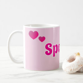 Caneca De Café Lindo Personalizável Rosa Divertido Cachorro Gato