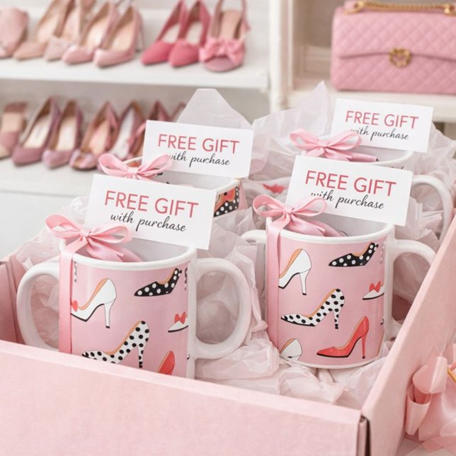 Caneca De Café Lindo Salto Alto Rosa  (Criador carregado)