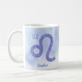 Caneca De Café Lindo Símbolo de Astrologia de Leo Personalizado R