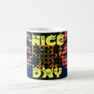 Caneca De Café Lindo Texto de Impressão de Vetor de Bom Dia