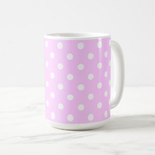 Caneca De Café Lindo Tom Rosa Pastel Com Pontos Brancos