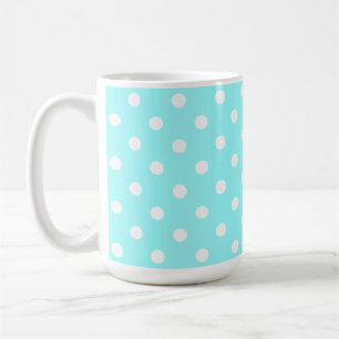Caneca De Café Lindo Verde dos Anos 50 Com Bolinhas Brancas