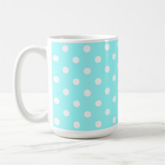 Caneca De Café Lindo Verde dos Anos 50 Com Bolinhas Brancas