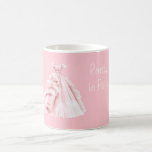 Caneca De Café Lindo vestido rosa