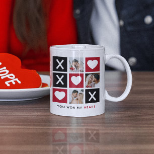 Caneca De Café Lindo 'Você conquistou meu coração 3 Fotos'