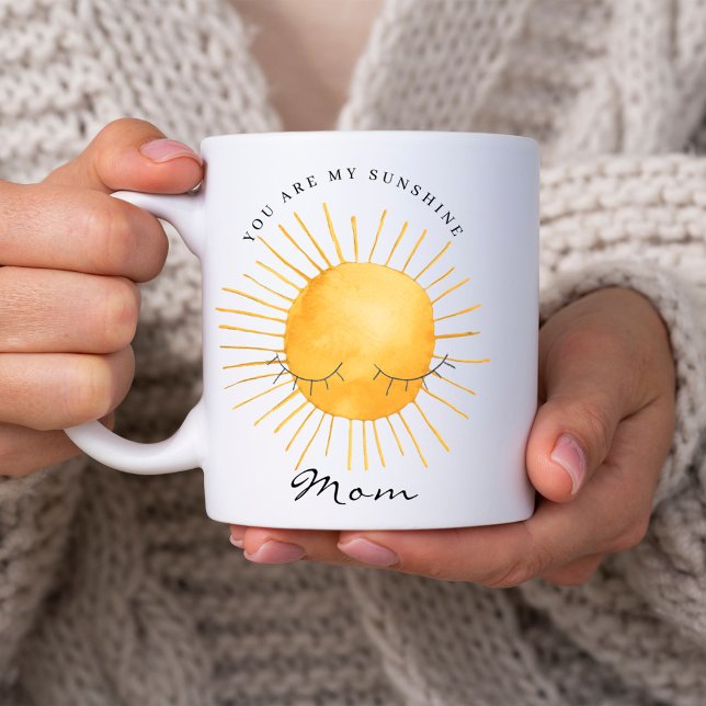 Caneca De Café Lindo Você É Meu Sol, Citação de Lembrança da Mamã (Criador carregado)