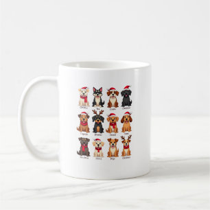 Caneca De Café Lindos 12 Cães Xmas Cachorros Engraçados Amantes d