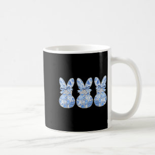 Caneca De Café Lindos Coelhinhos Remendo Coquette Laço Ovos Feliz