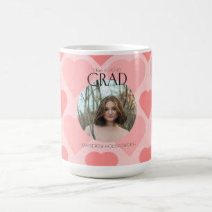 Caneca De Café Lindos corações rosa Festa de formatura