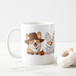 Caneca De Café Lindos Fantasias de Halloween para Corgi Férias Ca