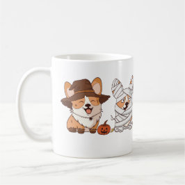 Caneca De Café Lindos Fantasias de Halloween para Corgi Férias Ca