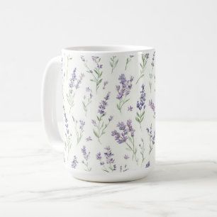 Caneca De Café Lindos Flores Brancas Lavanda Chuva de Noiva