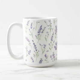 Caneca De Café Lindos Flores Brancas Lavanda Chuva de Noiva