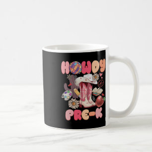 Caneca De Café Lindos Howdy Pré-k Cowboy Cowgirl Botas de Volta à
