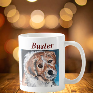 Caneca De Café Lindos Marrons e Pretos PERSONALIZE Beagle