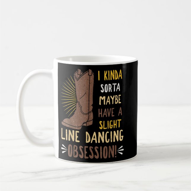 Caneca De Café Line Dancing Choreographed Group Dancer Dance Teac (Esquerda)