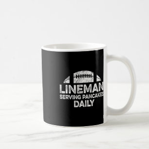 Caneca De Café Lineman Servindo a Ofensiva Diária de Futebol de P