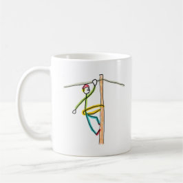 Caneca De Café Lineman Stickman