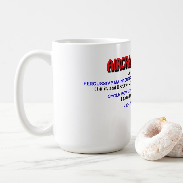 Caneca De Café Língua de Engenheiro da aeronave 101 (Com Donut)