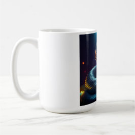 Caneca De Café Língua de Víbora Prateada Piscando