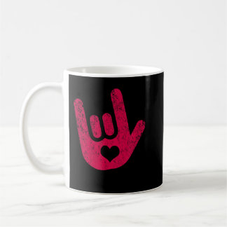 Caneca De Café Linguagem de Sinal de ASL que Amo você